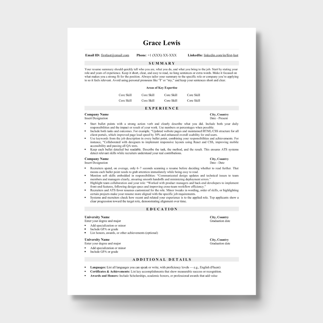 Basic Resume Template