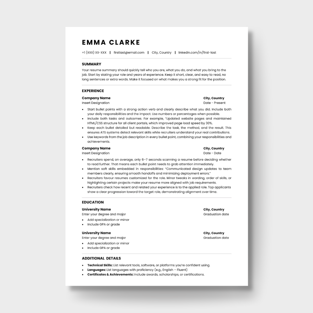 Modern Resume Template
